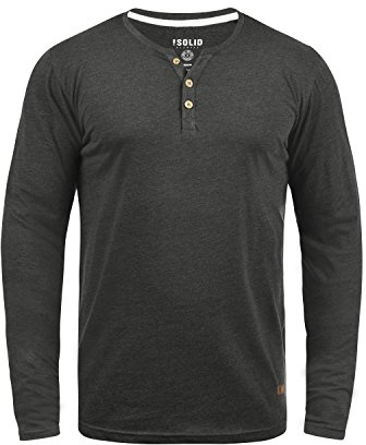 !Solid SDVolko Herren Longsleeve Langarmshirt Shirt, XL, Dark Grey M (8288)