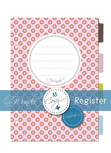 SinnWunder® Register, Index-Reiter bzw. Divider für Terminplaner und Ringplaner Design CosySinn - Din A5