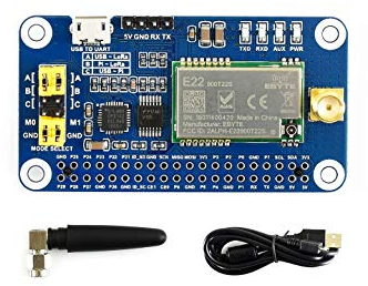 Waveshare SX1262 LoRa HAT for Raspberry Pi Spread Spectrum Modulation 868MHz Frequency Band Auto Multi-Level Repeating Supports Wireless Parameter Configuration and Fixed-Point Transmission