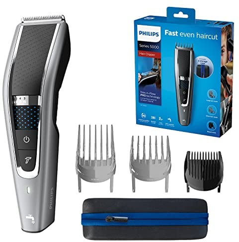 Philips Hair Clipper Serie 5000 Regolacapelli con Tecnologia Trim-n-Flow e DualCut (modello HC5650/15)