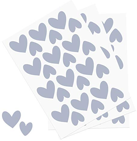 Y014 Herzen Set Wandtattoo Aufkleber Herz Dekor Sticker für Kinderzimmer Babyzimmer (Blau)