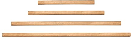 Natural Goods Berlin 1x Kleiderstange Rundstab europ. Eiche Esche Massiv 50–130cm lang | Ø 3cm | unbehandelt glatt geschliffen Garderobe Wandmontage Bastelholz FSC DIY (Eiche, 80cm x 3cm)
