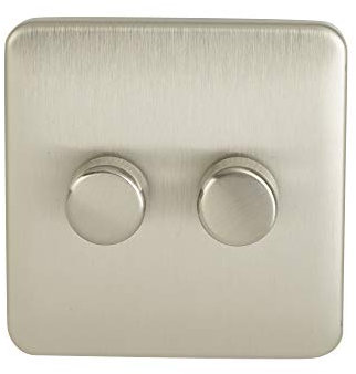 Schneider Electric Lisse GGBL6022LMSSS Variateur d'intensité universel LED sans vis 2 voies 100 W