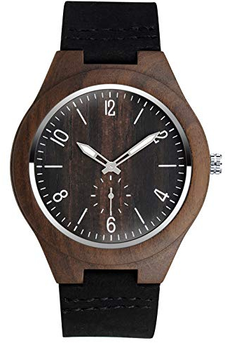 SUPBRO Holzuhren Herren & Damen Unisex Holzuhr Holz-Armbanduhr Analoge Quarzwerk Uhren Armband Klassik Business Elegant