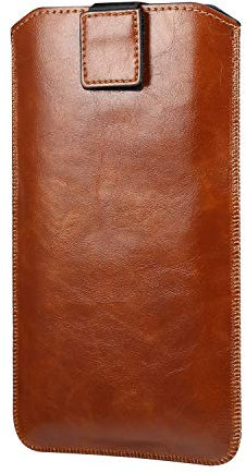 MILESTEM Handy Gürteltasche Clip Leder, Braun, 6.9 PU Leder Vertikal Handytasche mit Gurtelclip Bauchtasche Handy Gürtel Holster Geldbörse Brieftasche mit Karabiner und Gürtelschlaufe