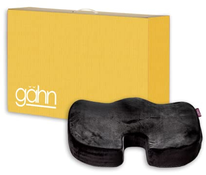 gähn® - orthopädisches Sitzkissen ✓ von Ärzten empfohlen ✓ für Büro und Home Office ✓ schonend zum Rücken, entlastet das Steißbein ✓ +1 Kissenbezug extra ✓ fördert aufrechtes Sitzen
