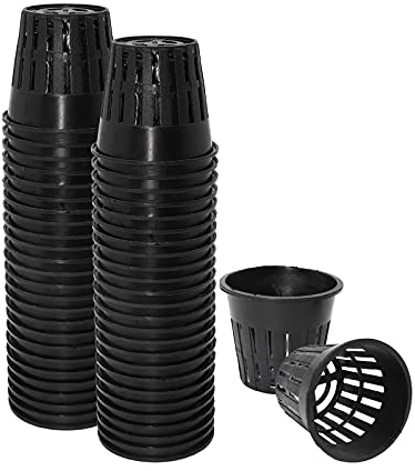ValueHall Macetas de Red 50 Piezas Red Cesta Hidropónico Plástico Malla Maceta Hidroponica de Jardín Balcón Plantación Hidropónica V7E02
