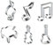 Kit de Emporte-pièce Musique Moule de Biscuits En Acier Inoxydable Avec Des Notes de Musique Modèle Notes de Musique Signes Fondant Pâtisserie Moule pour du Pain, des Gâteaux,Violon,Piano,Guitare,Note