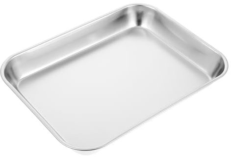 iplusmile Surgical Tray Dental Medical Tray Stainless Steel Dental Procedure Tray Lab Instrument Tools Trays Piercing Instrument Tray Tattoo Tools Bathroom Organizer