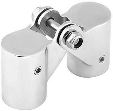 Cerniera Snodata Acciaio Inox 316 Diametro 22 mm, | Giunto Pieghevole A 180 Gradi Per Tubi, Meccanismo Snodato Con Perno Centrale, Connettore Per Aste Tendalino Barca Pennone