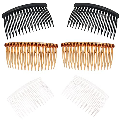 Peigne à cheveux décoratif en plastique à 16 dents, 6 pièces, peigne à chignon créatif pour cheveux longs et courts