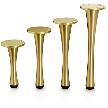 IBOWZ Pieds de Meubles Pieds de Meubles en Laiton,Pieds de Table épais,Design Simple et Moderne,pour lit/Salle de Bain/Placard/Bureau,Solide et épais,Forte capacité de Charge,Longue durée d'utilis