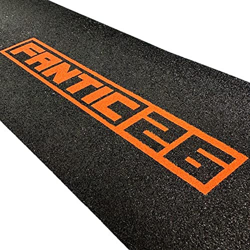 Fantic26 Stunt-Scooter Griptape Ersatz I Park I Kinder I Trick I Tret I Roller I Anti Rutsch Sandpapier 58,5cm I Passend für Decks bis 58,5cm x 15,5cm (Basic Schwarz/Orange)