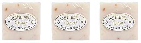 3Pack Thailändische Reismilchseife Jabon Arroz Reismilch Seife Original Thailand Handgemachte Seife Face Cleansing Bar Seife Whitening Seife für Gesicht Körper