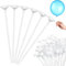 Alethron 20 Stück Luftballon Stäbe, 32cm Ballonständer Weiß, Luftballonstäbe mit Halterung Kunststoff, Wiederverwendbar Ballonstäbe Stäbe Halter für Hochzeit Geburtstag Feiertage Party Dekoration