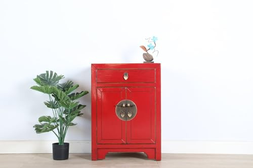Yajutang Commode chinoise orientale/asiatique rouge