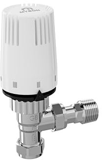 MYSON Petite TRV Radiator Valve 15mm Angled Chrome