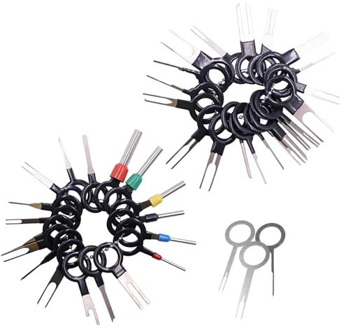 41Pcs Durable Electrical Wiring Connector Release Pin Rust-Proof Auto Terminals Removal Tool Car Electrical Terminal Removal Tool Set for Car Repair