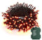 BrizLabs Halloween Lichterkette Außen, 10M 100 LED Orange Herbstdeko Lichterketten Wasserdichte 8 Modi Weihnachtsdeko Lichterketten Batterie für Erntedankfest Baum Hochzeiten Garten Balkon Tür Fenster