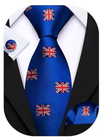 Barry.Wang Men Ties Silk Necktie Set Formal Solid Handkerchief Cufflinks Woven Wedding Business | Necktie Sets for Men,Silk Ties Handkerchief Cuff Links,Jacquard Woven,Fashion Wedding Business Party