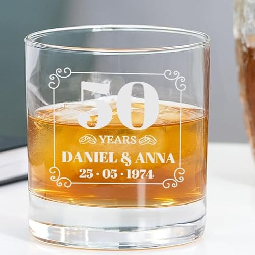 Wanapix | Verre a Whisky Personnalisé | Verre a Rhum avec Nom | 38cl | Convient au Lave-Vaisselle | Cadeau Original | Anniversaire