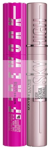 Bundle of Maybelline New York Schwarze Lash Sensational Firework Mascara, Very Black, 10 ml + Maybelline New York Lash Sensational Sky High Mascara, Very Black, 7,2 ml