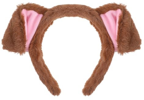 Sibba Plüsch Hund Ohren Tierohren Kopfschmuck Puppy Haarreif Welpen Cosplay Party Kostüm Kopf Zubehör Kinder Tier Haarband Haarnadel Haarschmuck für Karneval Halloween Weihnachten Maskerade Requisiten