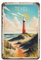 DHWDPO Texel Leuchtturm Vintage Retro Reiseposter Blechschild Vintage Metall Pub Club Cafe Bar Home Wandkunst Dekoration Poster Retro 20 x 30 cm
