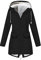 Winterjacke Damen Warm Teddyfleece Gefütterte Regenjacke Damen Wasserdicht Regenmantel Frauen Mit Kapuze Skijacke Outdoor Funktionsjacke Parka Winddicht Softshelljacke Zipper Übergangsjacke