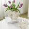 Keramik Vase, SUKIYPO 2er Set Beige Moderne Vasen für Nordisches, Vasen Deko, ästhetische Boho Blumenvase für Zuhause, Wohnzimmer, Büro, Bauernhaus, Couchtisch Dekoration