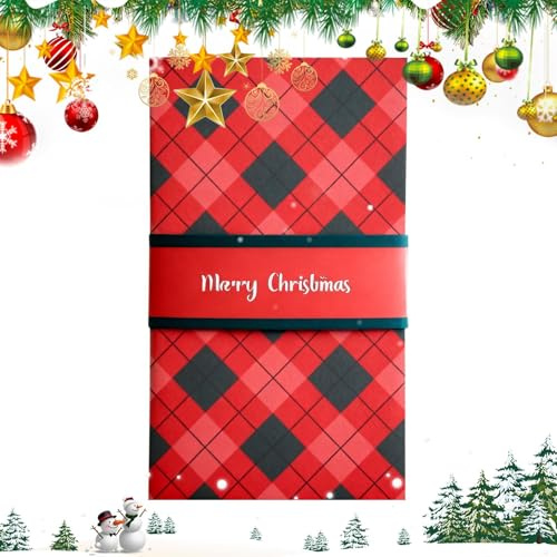 Holdes Büchlein mit Weihnachtskarten | Heft mit Grußkarten - Buch mit Geschenkgutscheinen für Weihnachten - für Männer Frauen Mädchen Jugendliche Teenager Söhne Töchter