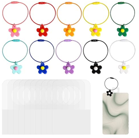for Yoto Card Holder Ring, 210 Pcs with Yoto Card Storage, 10 Card Rings with 200 Labels for Yoto Cards Holder Suitable Kids Mini & Player Cards