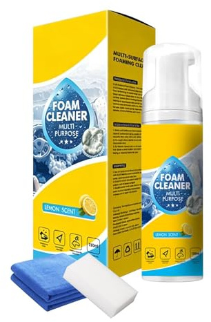 Limpiador De Espuma Para Coche,Limpieza Profunda y Eliminación de Manchas | Limpiador Espumoso para Paredes | Apto para Todo el Hogar, Baño, Lavabo, Sofá, Asientos, Paredes e Interior
