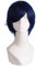 MapofBeauty Cosplay Kostüm Männer kurze gerade Perücke (blau/Black)
