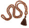 Bodhi Mala Kette mit Sandelholz-Duft und farbiger Quaste in braun, 108 Perlen