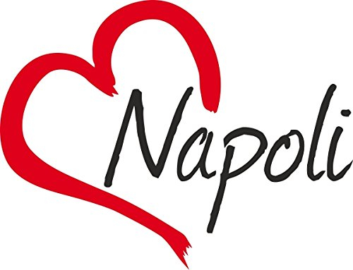 Werbetechnik Sotirios Papoutsis Adesivo per Auto Napoli (Città) Cuore Sticker ca.9x12cm Taglio Contorno