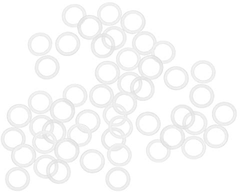 sourcing map 50 Stk. Silikon O-Ringe VMQ Dichtung 10mm AD 7mm ID 1,5mm Breite Weiß