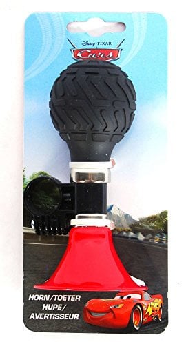 Disney Cars Fahrradhupe Kinder | Hupe | Fahrrad Zubehör | Outdoor Spielzeug | kleine Geschenke für Jungen | Lightning McQueen | Horn | Fahrradglocke | Auto