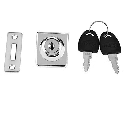 2 pcs Serrure de Sécurité En Alliage de Zinc Porte Simple Tiroir Serrure Bureau Armoire Meubles Armoire Casier Vitrine avec 2 Clés