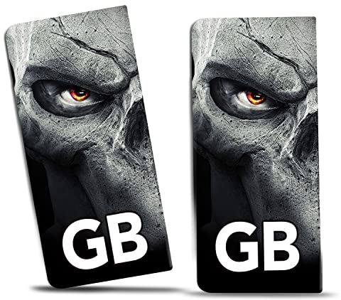 SkinoEu 2 x Vinyl Aufkleber Nummernschild Kennzeichen UK GB Großbritannien Schädel Totenkopf JDM Tuning Auto Motorrad Stickers EU QV 2 Z*