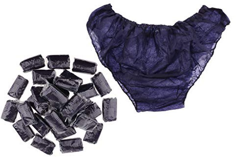 Sharplace Set 30x Slip Jetable Culotte sous-vêtements Confortable Femme Homme pour Voyages, Bleu, 7.5cm