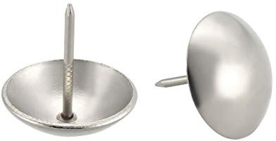 sourcing map Clou Tapissier Clou Ameublement Clou Meuble Punaise Pointe Tapissier Tapis Décoration 25mm Tête Dia Pouce Pousser 80Pcs