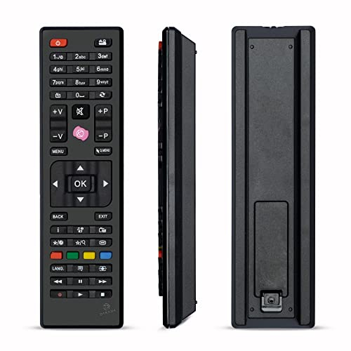 Dakana Fernbedienung für Telefunken RC4318P / RC4318 Finlux Vestel Edenwood 4K Ultra HD mit YouTube Netflix Tasten Fernseher Receiver TV vorkonfiguriert und sofort einsatzbereit (RC4875)