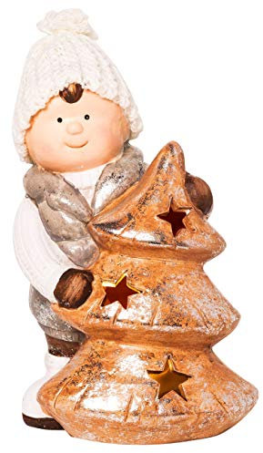 Wichtelstube-Kollektion LED Dekofigur Winterkind Weihnachten Deko Weihnachtsdeko Figuren Garten