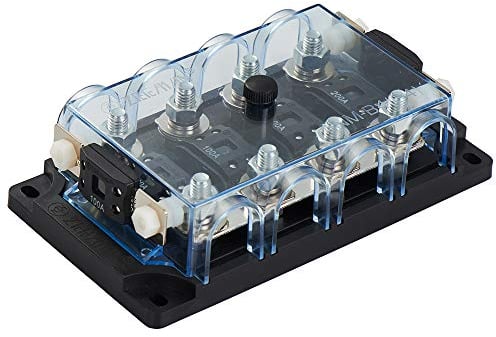 Offgridtec® Porte-fusible Mega Fuse 4 voies avec support pour fusible de rechange.