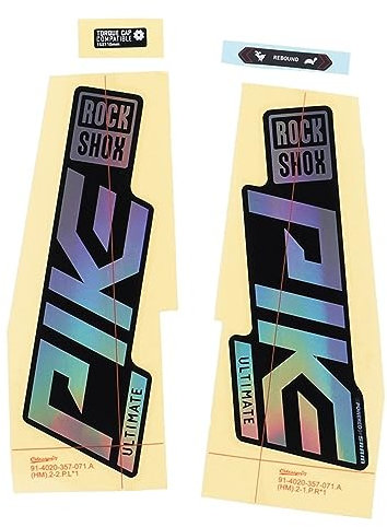 Sram Unisex – Erwachsene RockShox Gabel Decalkit, Gloss Rainbow-Folie Schwarz, 27/29