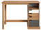 Inter-Furn Büro Schreibtisch Mestre, 108 x 75 x 55 cm Kiefer Honigfarben, Weiß, Grau lackiert Massivholz