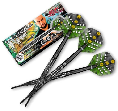 Shot Soft Darts Devon Petersen Courage African Warrior 90% Tungsten Softtip Darts Softdart Dartpfeile Set (18 Gramm)