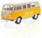 LittleStars Personalisierbarer Volkswagen Spielzeug-Bus gelb | Länge: 13,5 cm; Maßstab: 1:32