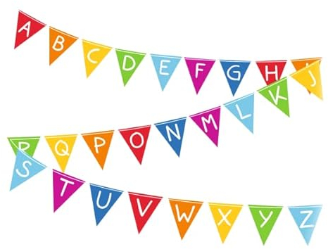 amscan Wimpelkette Einschulung Schulanfang ABC A-Z